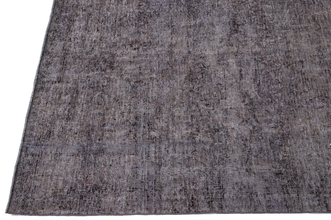 Vintage Overdyed Wool Rug 7 X 10