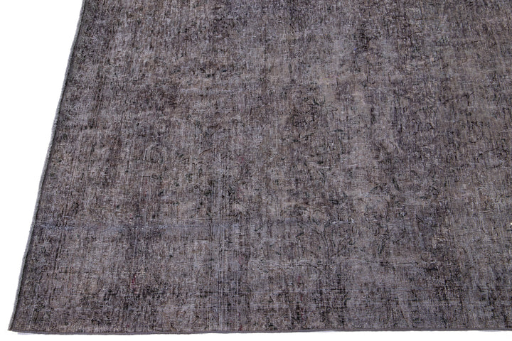 Vintage Overdyed Wool Rug 7 X 10