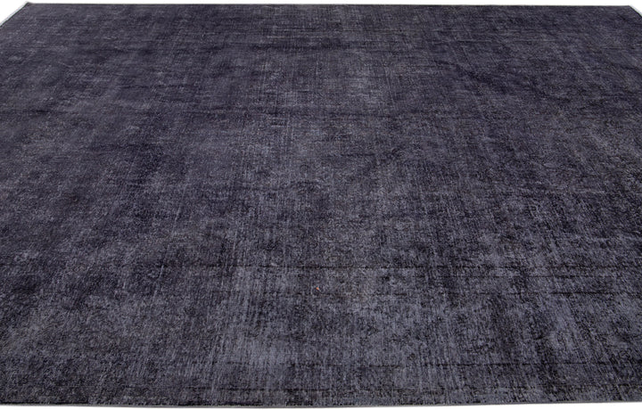 Vintage Overdyed Wool Rug 10 X 14