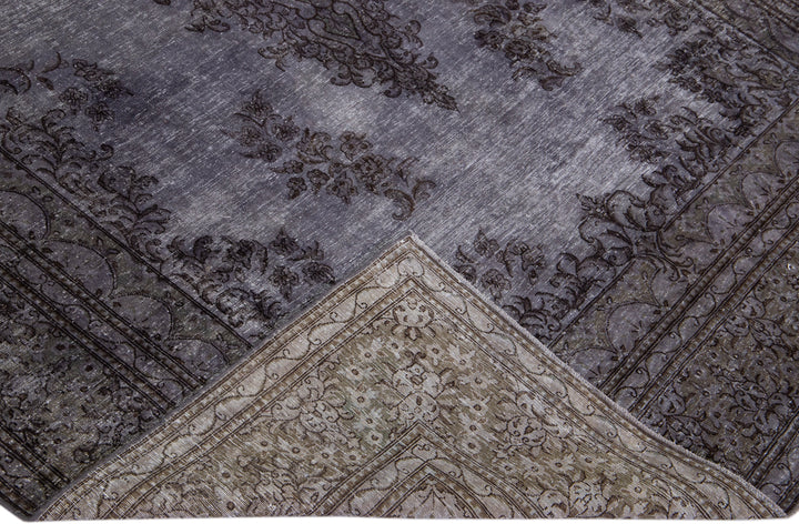 Vintage Overdyed Wool Rug 7 X 10