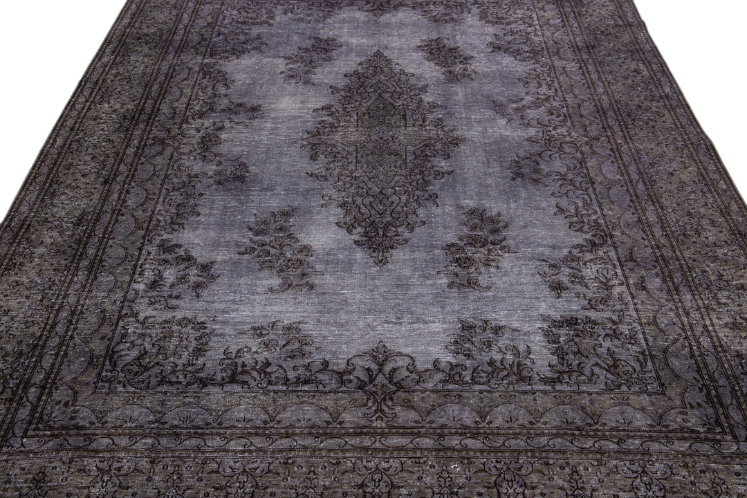Vintage Overdyed Wool Rug 7 X 10