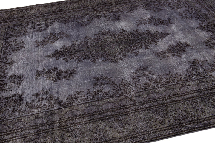 Vintage Overdyed Wool Rug 7 X 10