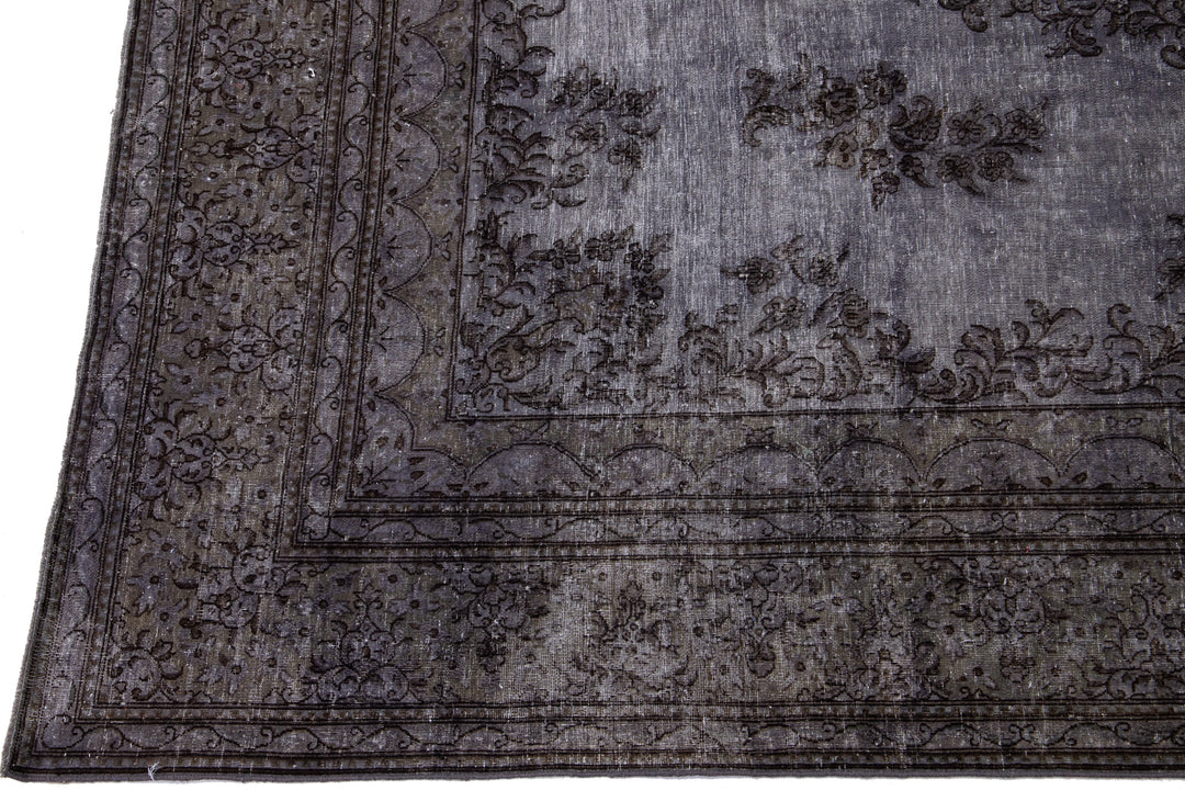 Vintage Overdyed Wool Rug 7 X 10