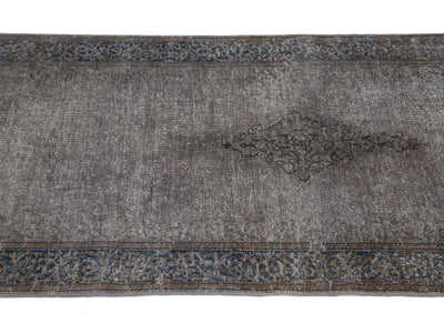 Vintage Distressed Wool Runner 3 X 14