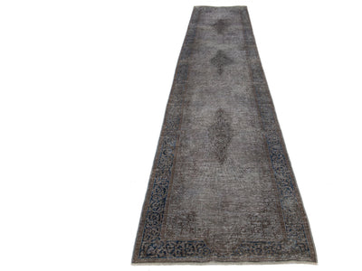 Vintage Distressed Wool Runner 3 X 14