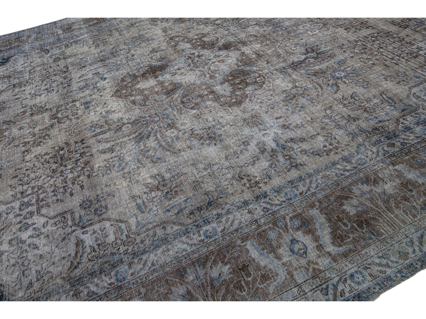 Antique Overdyed Wool Rug 11 X 15