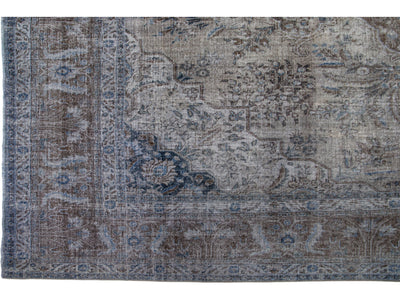 Antique Overdyed Wool Rug 11 X 15