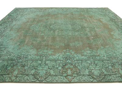 Antique Overdyed Wool Rug 10 X 13