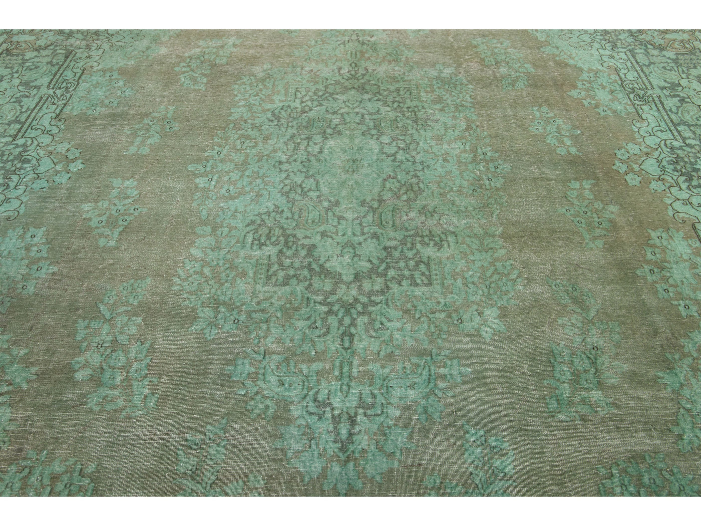 Antique Overdyed Wool Rug 10 X 13