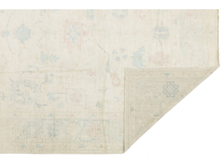 Modern Oushak Wool Rug 10 X 13