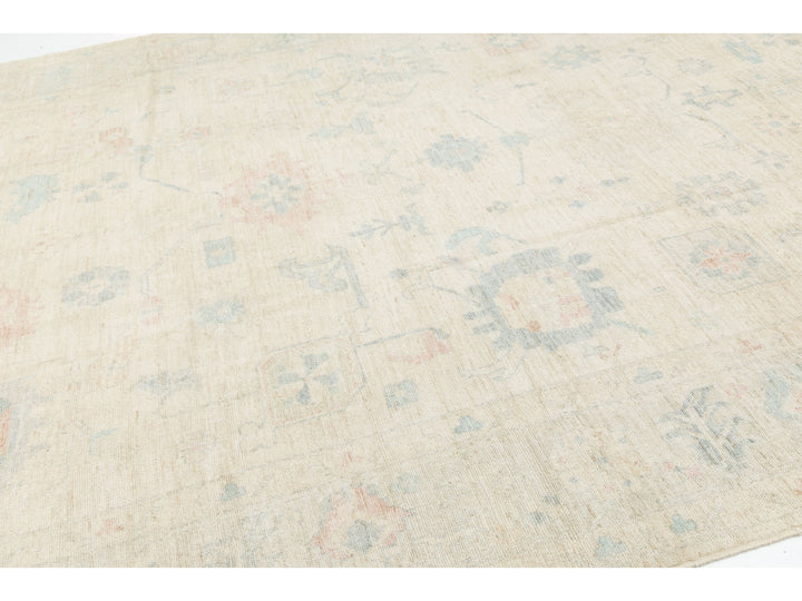 Modern Oushak Wool Rug 10 X 13