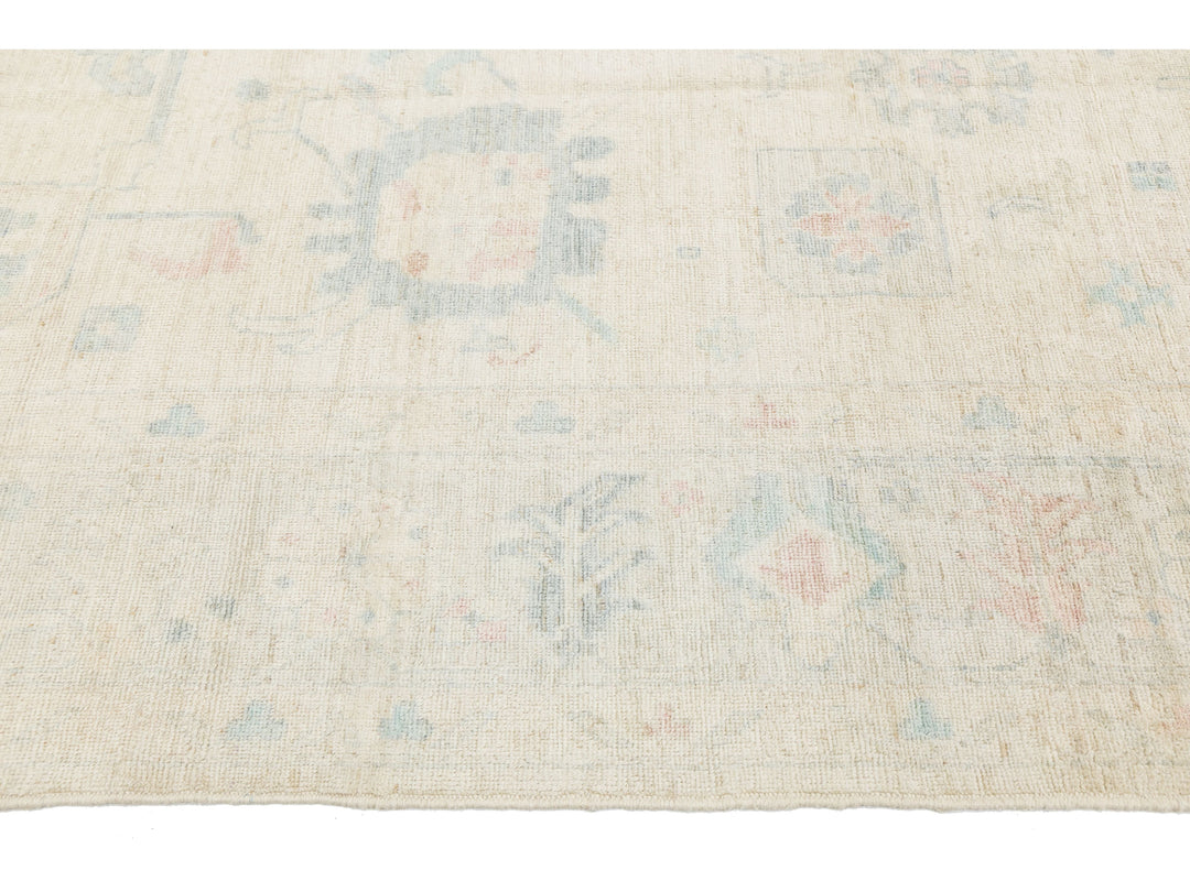 Modern Oushak Wool Rug 10 X 13