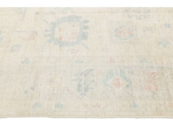 Modern Oushak Wool Rug 10 X 13