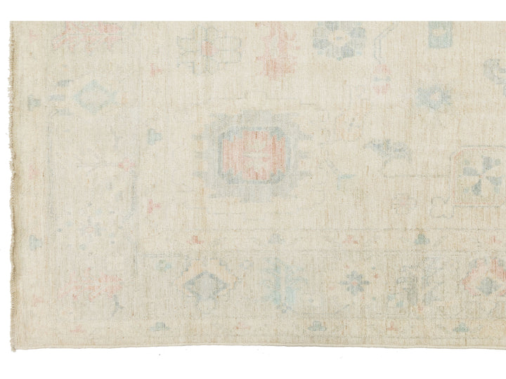 Modern Oushak Wool Rug 10 X 13