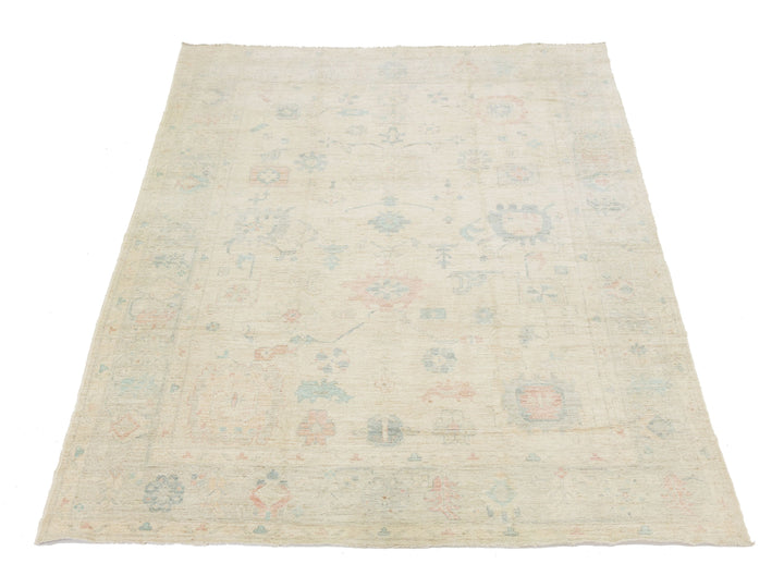 Modern Oushak Wool Rug 10 X 13