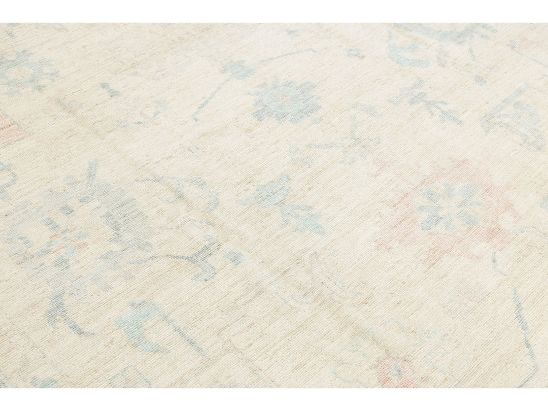Modern Oushak Wool Rug 10 X 13