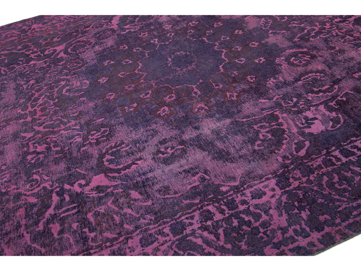 Antique Overdyed Wool Rug 9 X 13