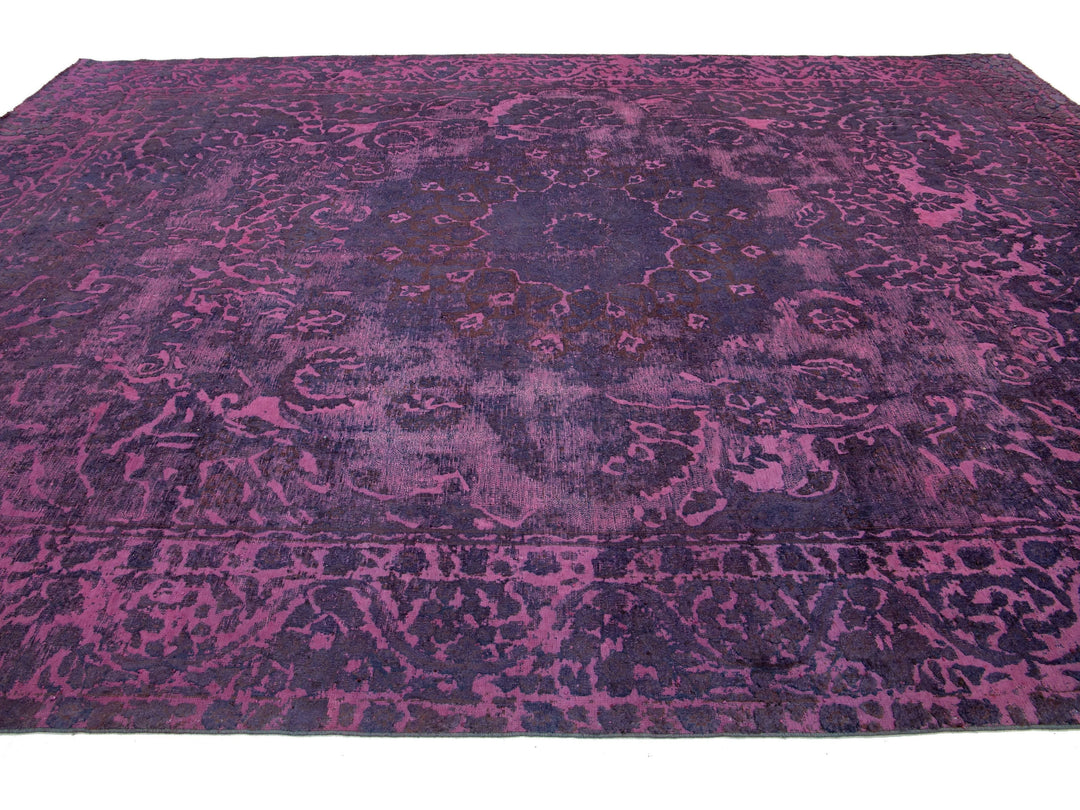 Antique Overdyed Wool Rug 9 X 13