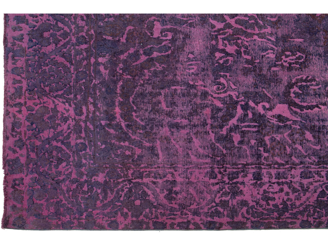 Antique Overdyed Wool Rug 9 X 13
