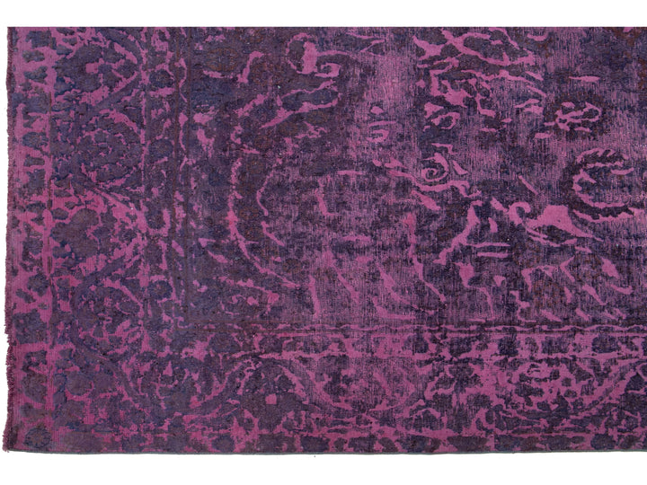 Antique Overdyed Wool Rug 9 X 13