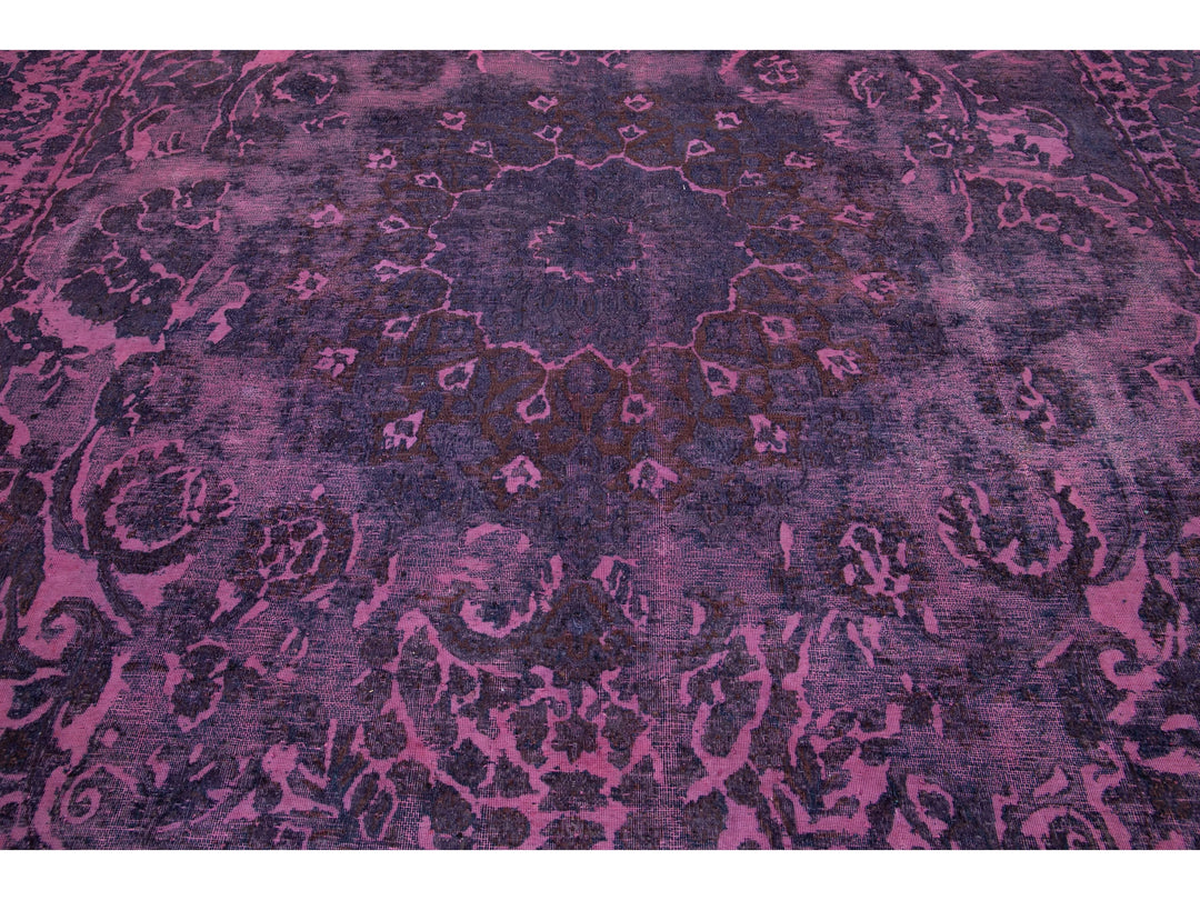 Antique Overdyed Wool Rug 9 X 13