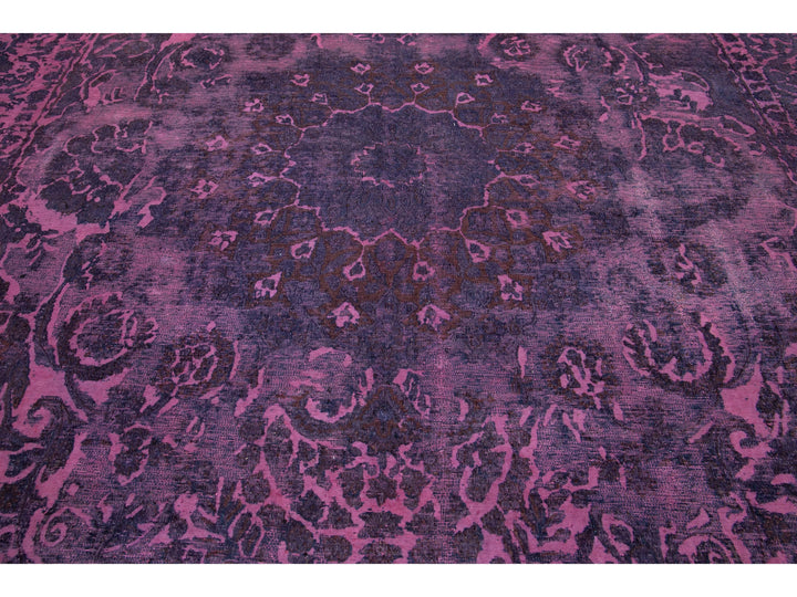 Antique Overdyed Wool Rug 9 X 13