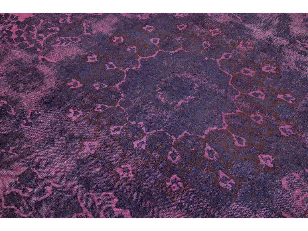 Antique Overdyed Wool Rug 9 X 13