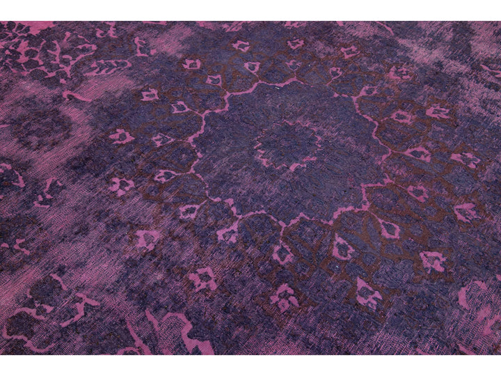 Antique Overdyed Wool Rug 9 X 13