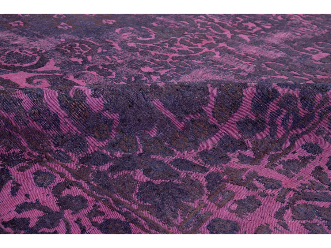 Antique Overdyed Wool Rug 9 X 13