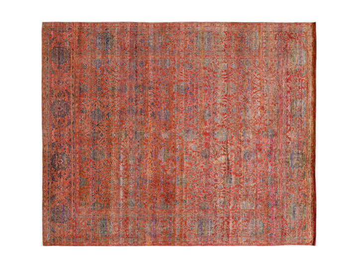 Modern Transitional Wool and Silk Rug 12 X 15