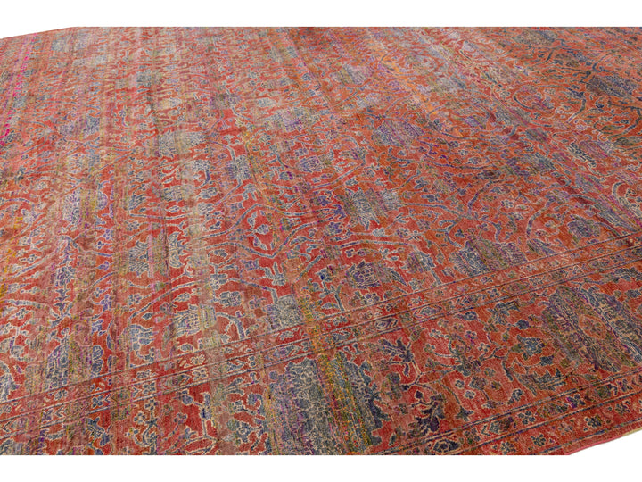 Modern Transitional Wool and Silk Rug 12 X 15