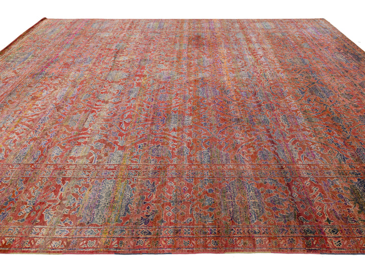 Modern Transitional Wool and Silk Rug 12 X 15