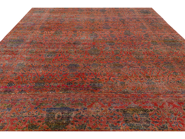 Modern Transitional Wool and Silk Rug 12 X 15