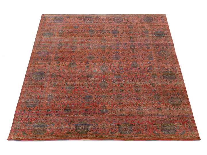 Modern Transitional Wool and Silk Rug 12 X 15
