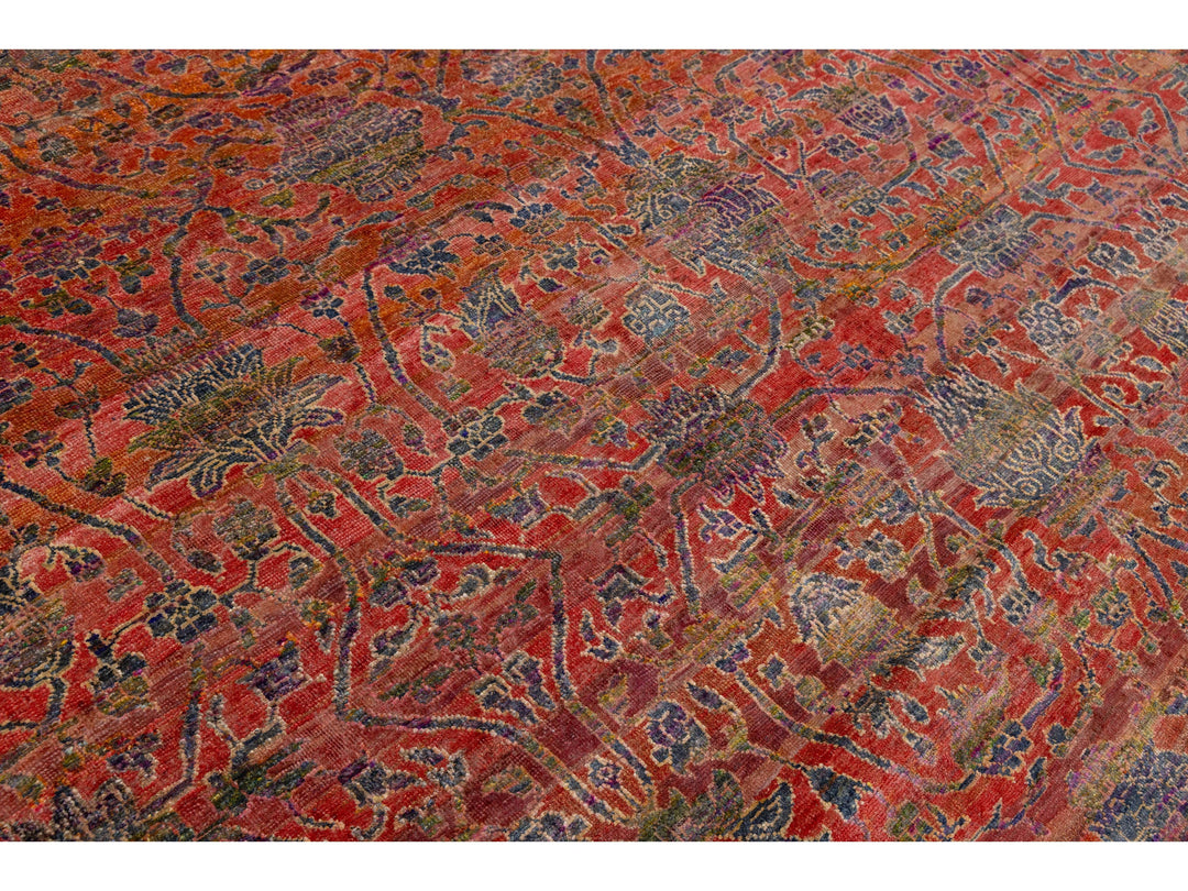 Modern Transitional Wool and Silk Rug 12 X 15