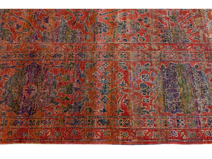 Modern Transitional Wool and Silk Rug 12 X 15