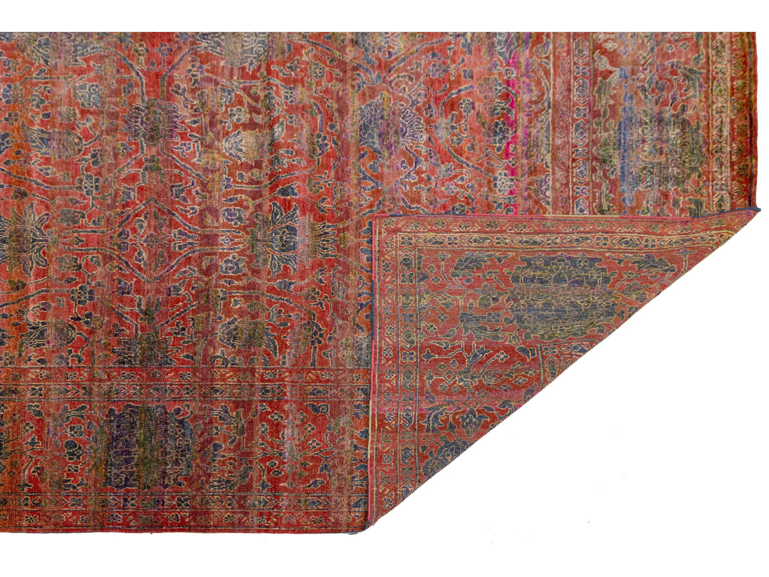 Modern Transitional Wool and Silk Rug 12 X 15