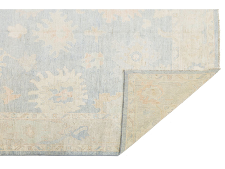 Modern Oushak Wool Rug 10 X 14