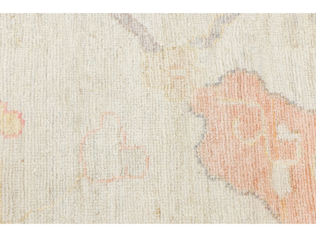 Modern Oushak Wool Rug 14 X 19