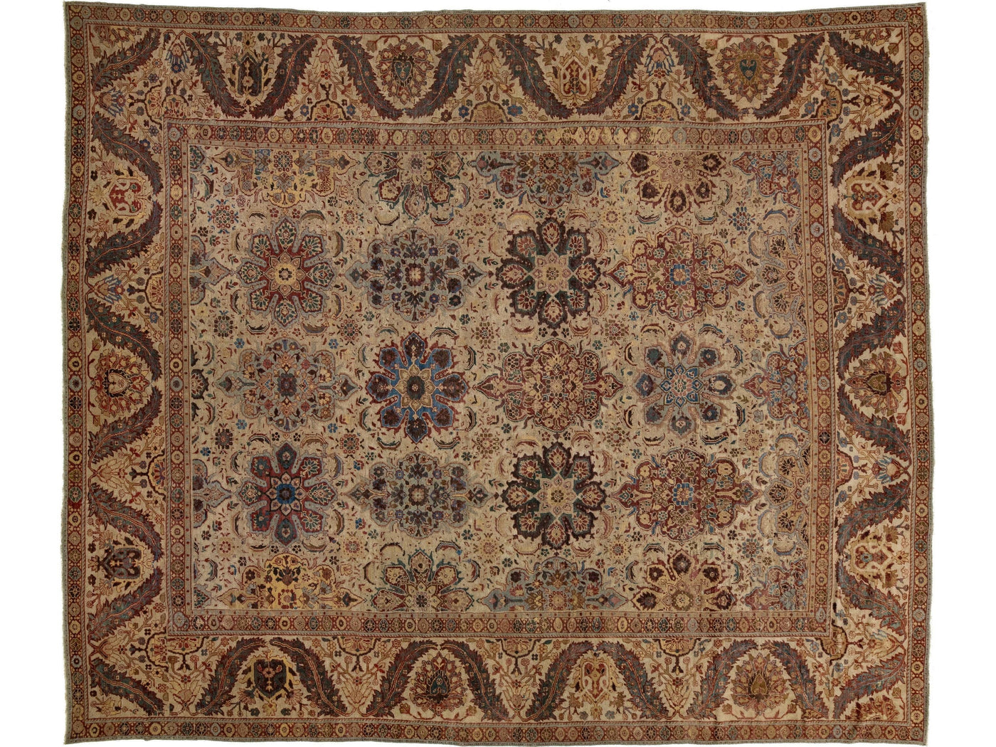 Antique Persian Sultanabad Wool Rug 16 X 19