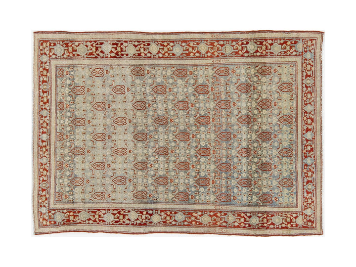 Antique Agra Wool Rug 4 X 5