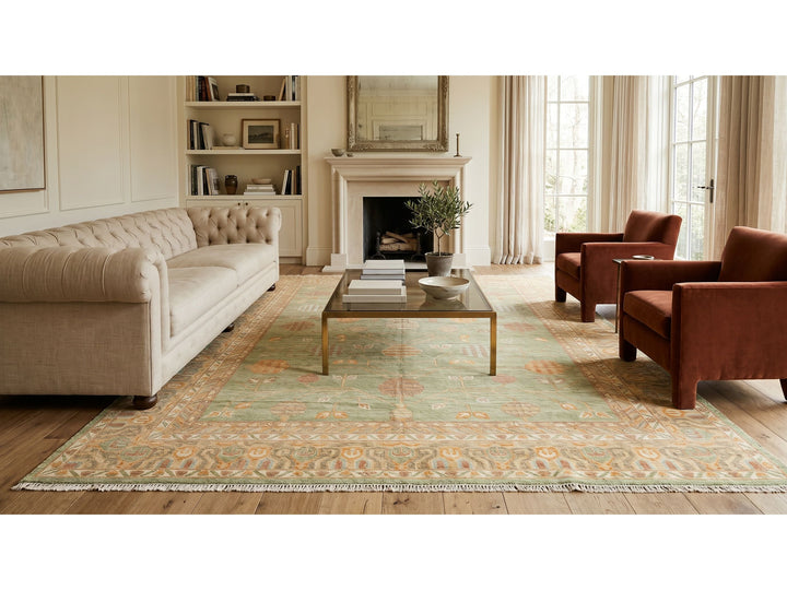 Modern Khotan Wool Rug 12 X 15