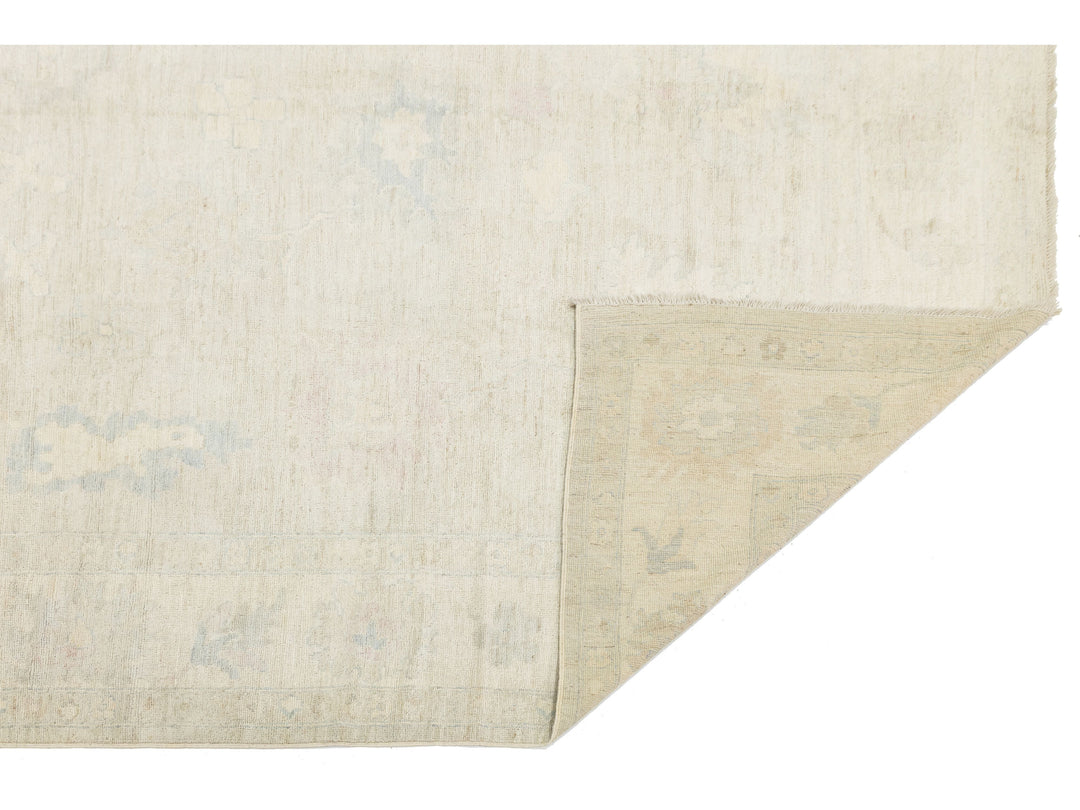 Modern Oushak Wool Rug 10 X 14