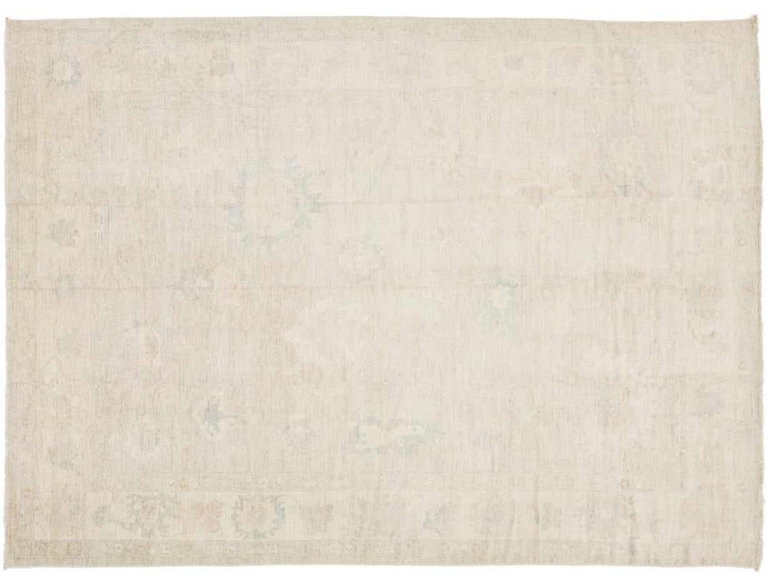Modern Oushak Wool Rug 10 X 14