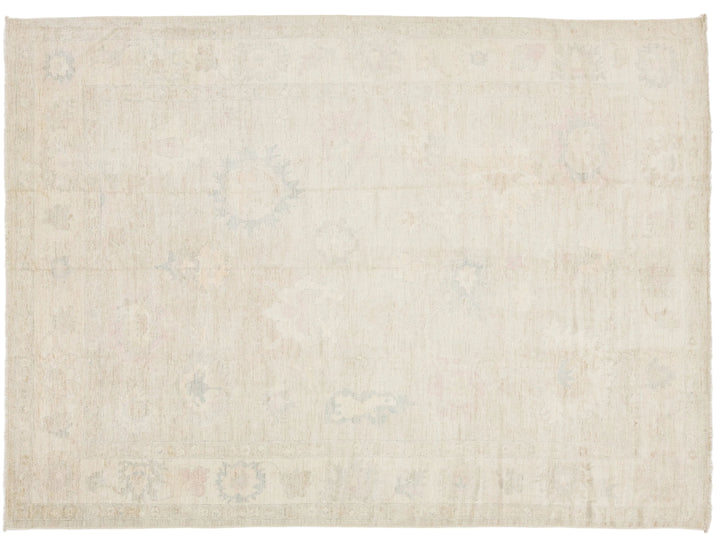 Modern Oushak Wool Rug 10 X 14