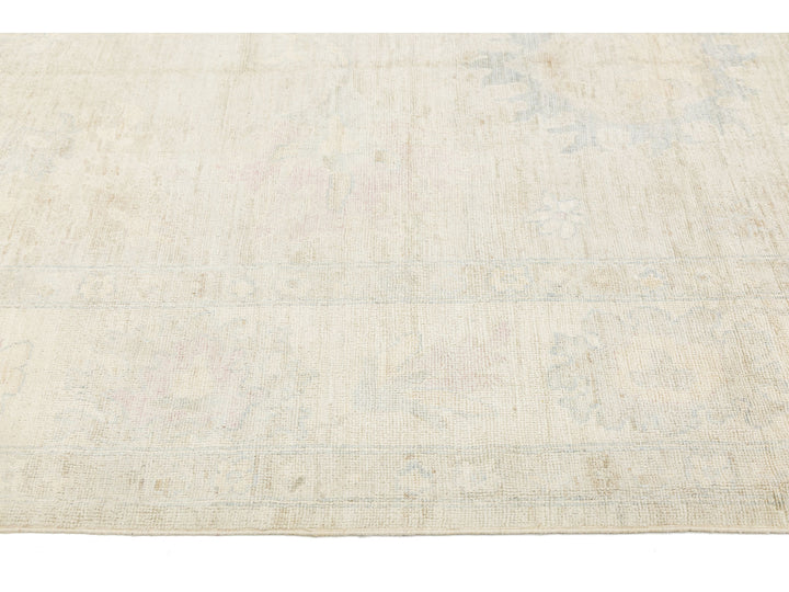 Modern Oushak Wool Rug 10 X 14