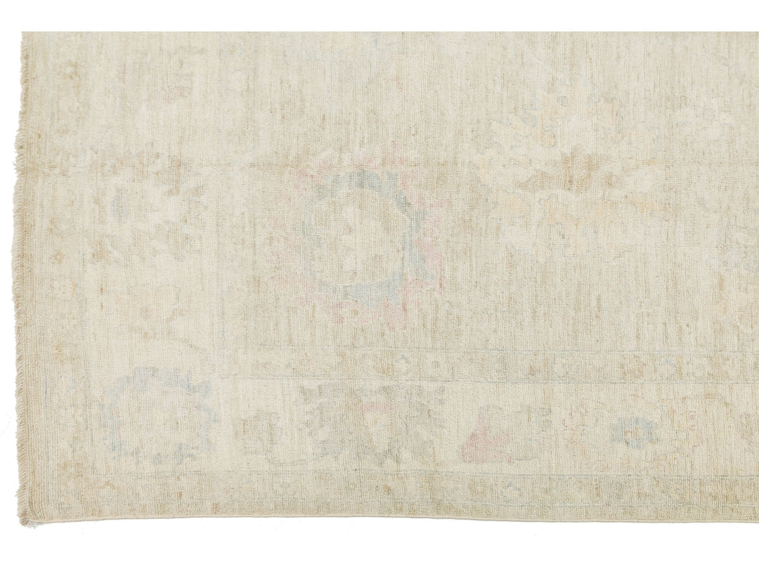 Modern Oushak Wool Rug 10 X 14