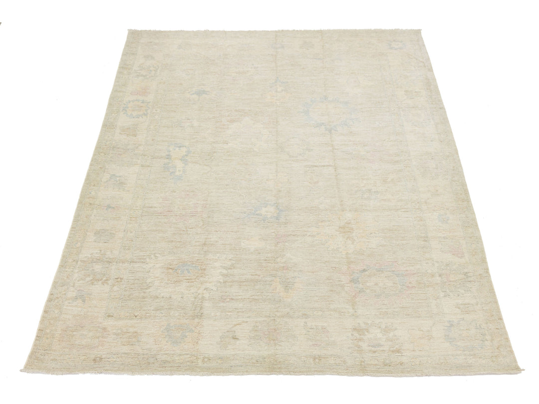 Modern Oushak Wool Rug 10 X 14