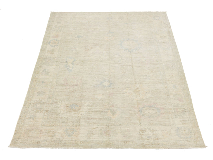 Modern Oushak Wool Rug 10 X 14