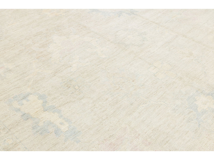 Modern Oushak Wool Rug 10 X 14